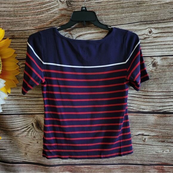Tommy Hilfiger Women's Top short Sleeve large pre-owned - Picture 2 of 5